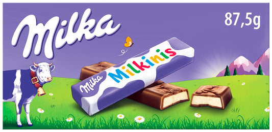 Milka Milkinis, barre de chocolat Milka avec crème au lait - 87,5g