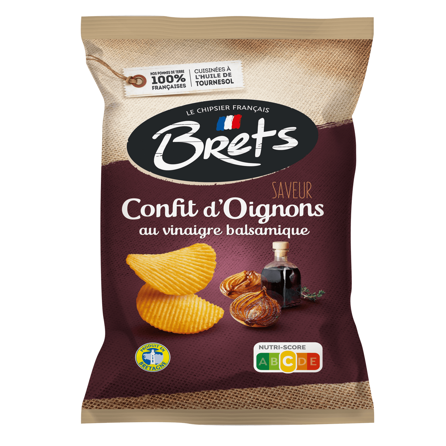 Chips Brets ondulées saveur Confit d'oignons au Vinaigre Balsamique