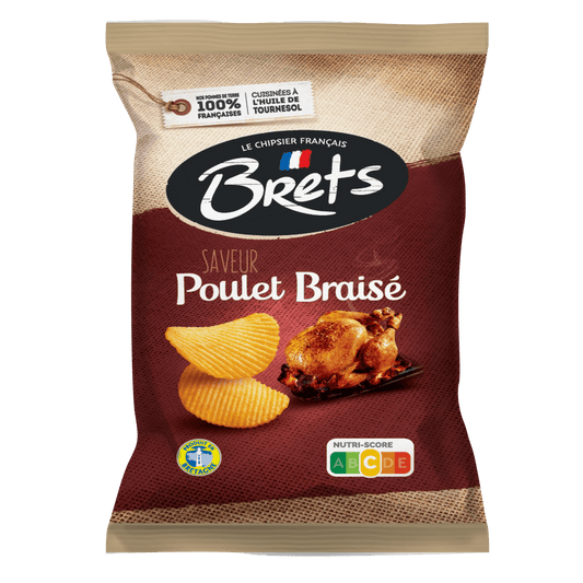 BRETS Chips Brets ondulées saveur Poulet Braisé