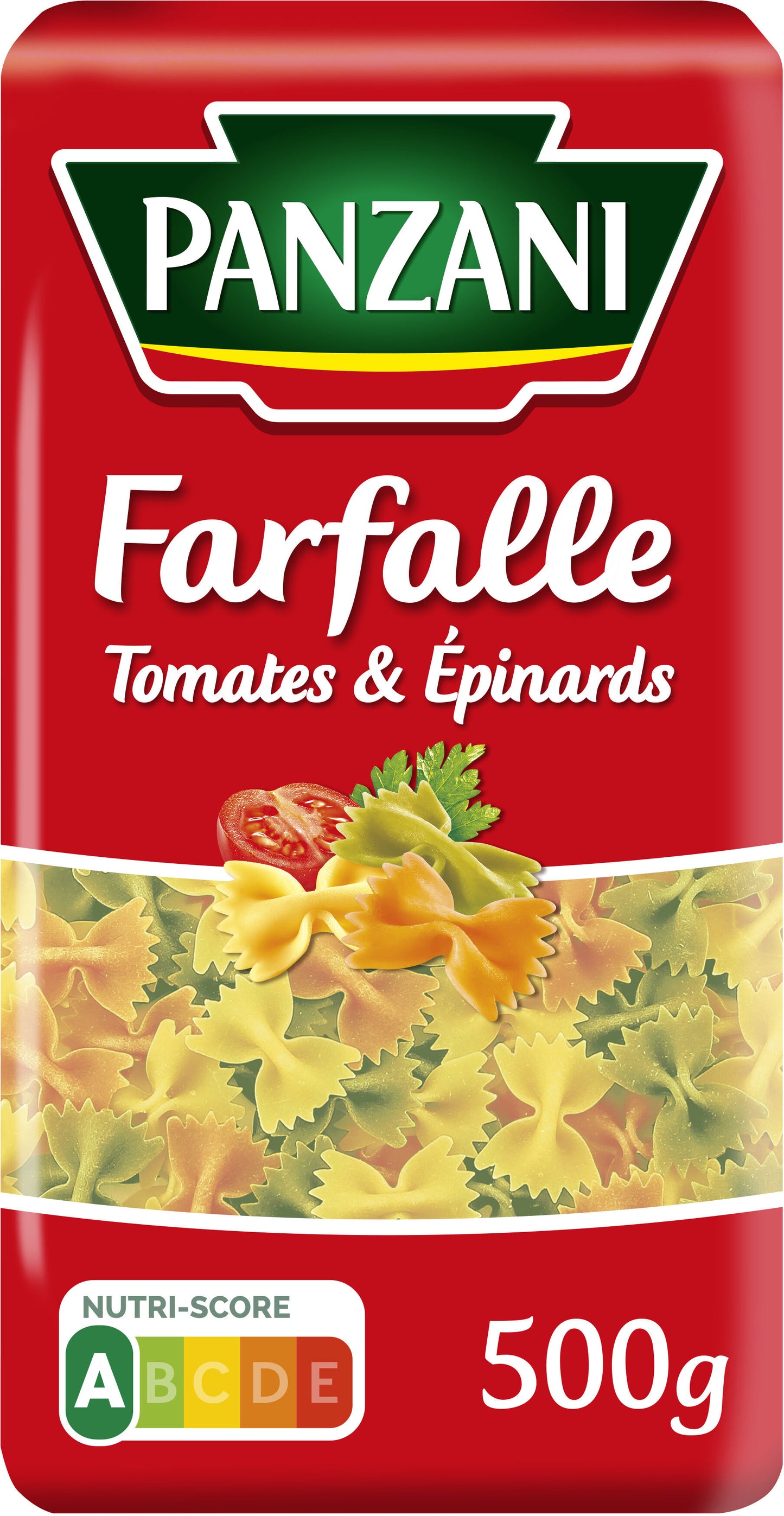 Pâte panzani Farfalle tomates & épinards 500g