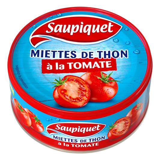 Miettes de thon à la tomate SAUPIQUET
la boite de 104 g net égoutté