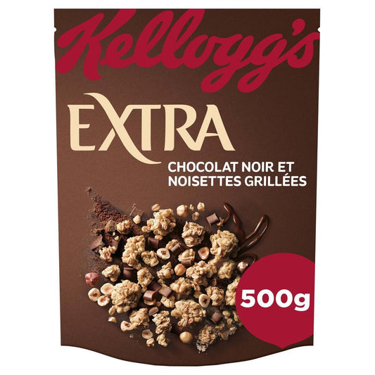 KELLOGG’S Céréales Extra Chocolat Noir 500 g