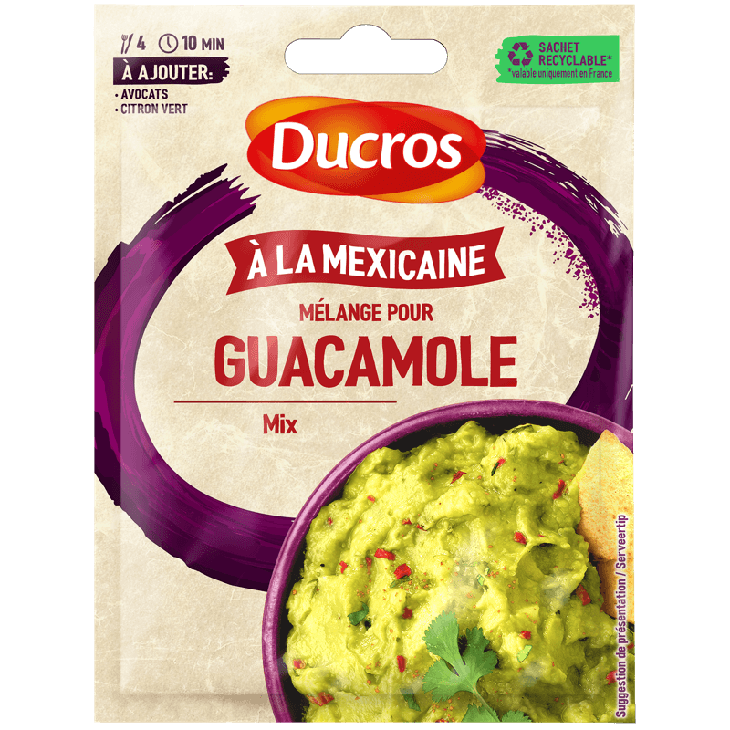 Ducros Mélange Guacamole Sachet 20g - épicerie les 3 gourmets epices