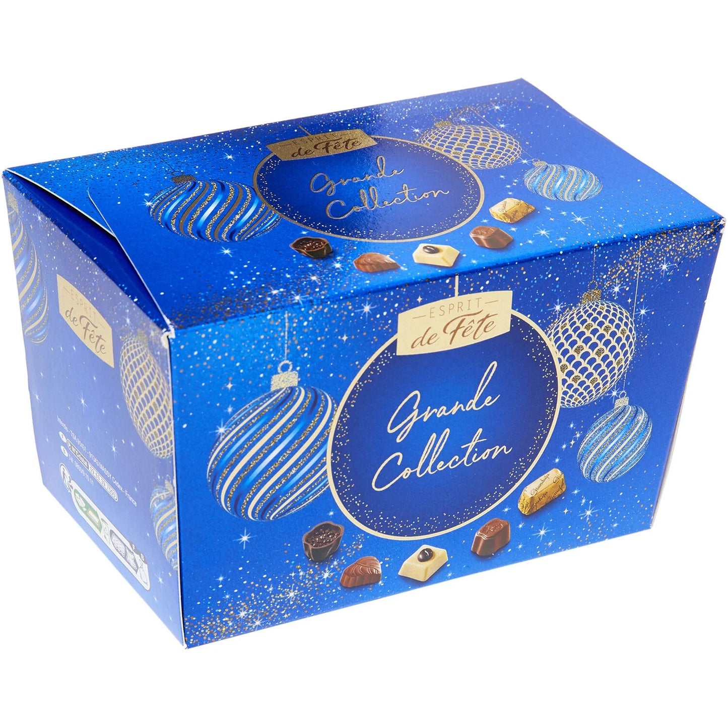 Bouchées de chocolats lait, noir et blanc ESPRIT DE FETE 220G