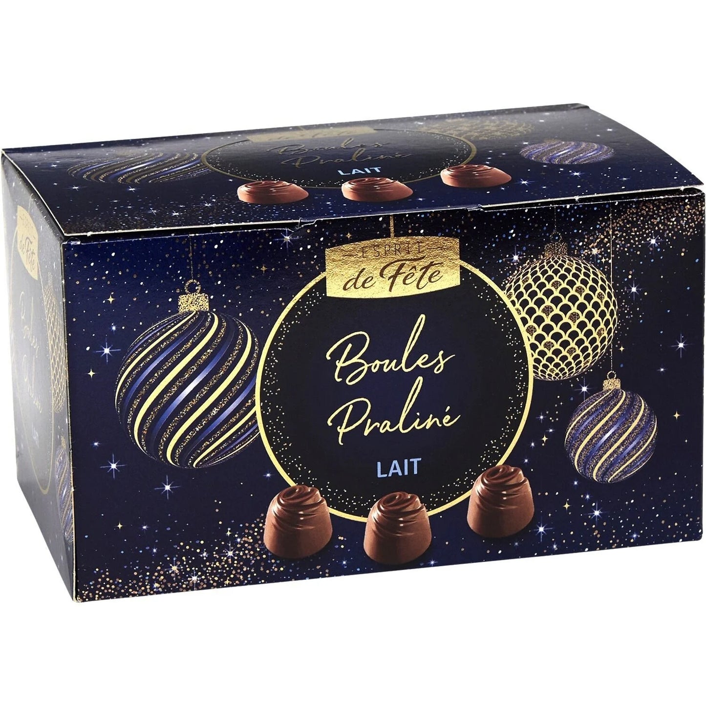 Assortiment de chocolats boules praliné lait ESPRIT DE FETE ESPRIT DE FETE 182G