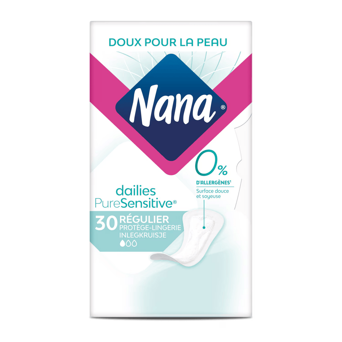 Nana PureSensitive Protège-lingerie Régulier 30 PIÈCES