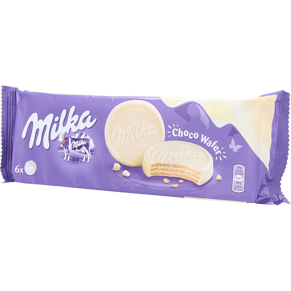 Milka Biscuits Gaufrettes au Chocolat Blanc 180g