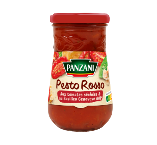 PANZANI - SAUCE PESTO TOMATES ET BASILIC CISELE Pot de 200g