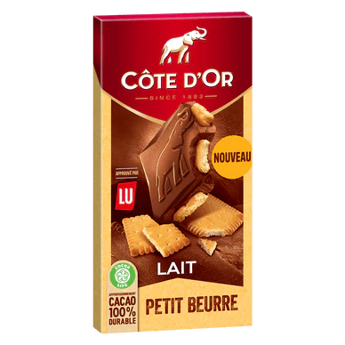 Cote D'Or Chocolat au lait aux Petit Beurre 180g