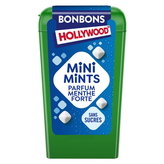 HOLLYWOOD Mini mints bonbons menthe forte sans sucre 12.5g