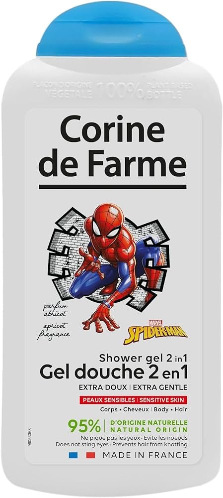 Gel douche 2 en 1 Corps et Cheveux Spiderman CORINE DE FARME 300 ml