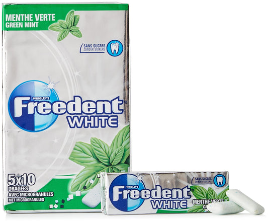 FREEDENT WHITE MENTHE VERTE T 5