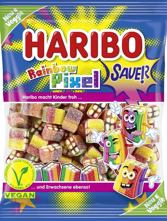 Haribo Arc-en-ciel Pixel Acide Légume 160g