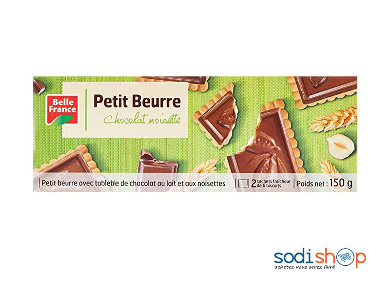 Biscuits Petit Beurre Chocolat Noisette - Belle France 150g