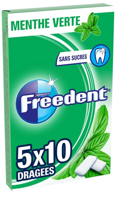 Chewing-gum sans sucres Menthe Verte FREEDENT T5