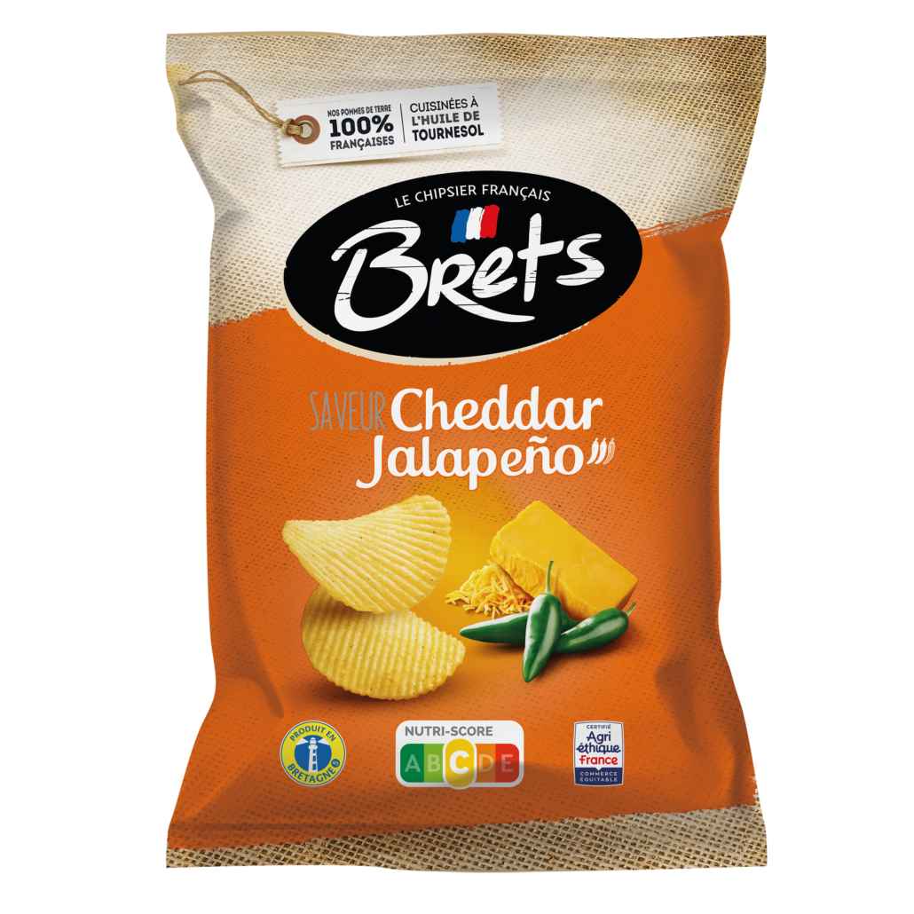 Brets saveur cheddar jalapeno 125g