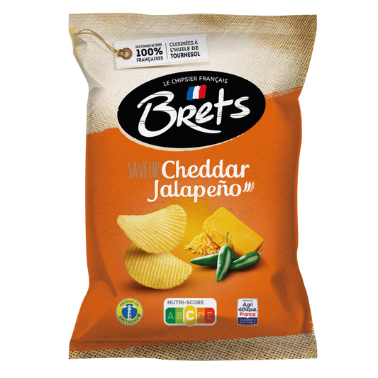 Brets saveur cheddar jalapeño 125g