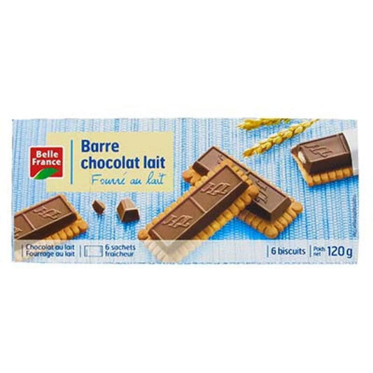 Belle France Barre chocolat au lait 120G - épicerie les 3 gourmets biscuits-et-gateaux