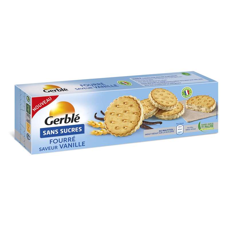 GERBLE Biscuit Vanille Sans Sucres 185 g