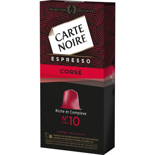 Carte Noire Capsules Espresso Corse N 10  X 10 Caps