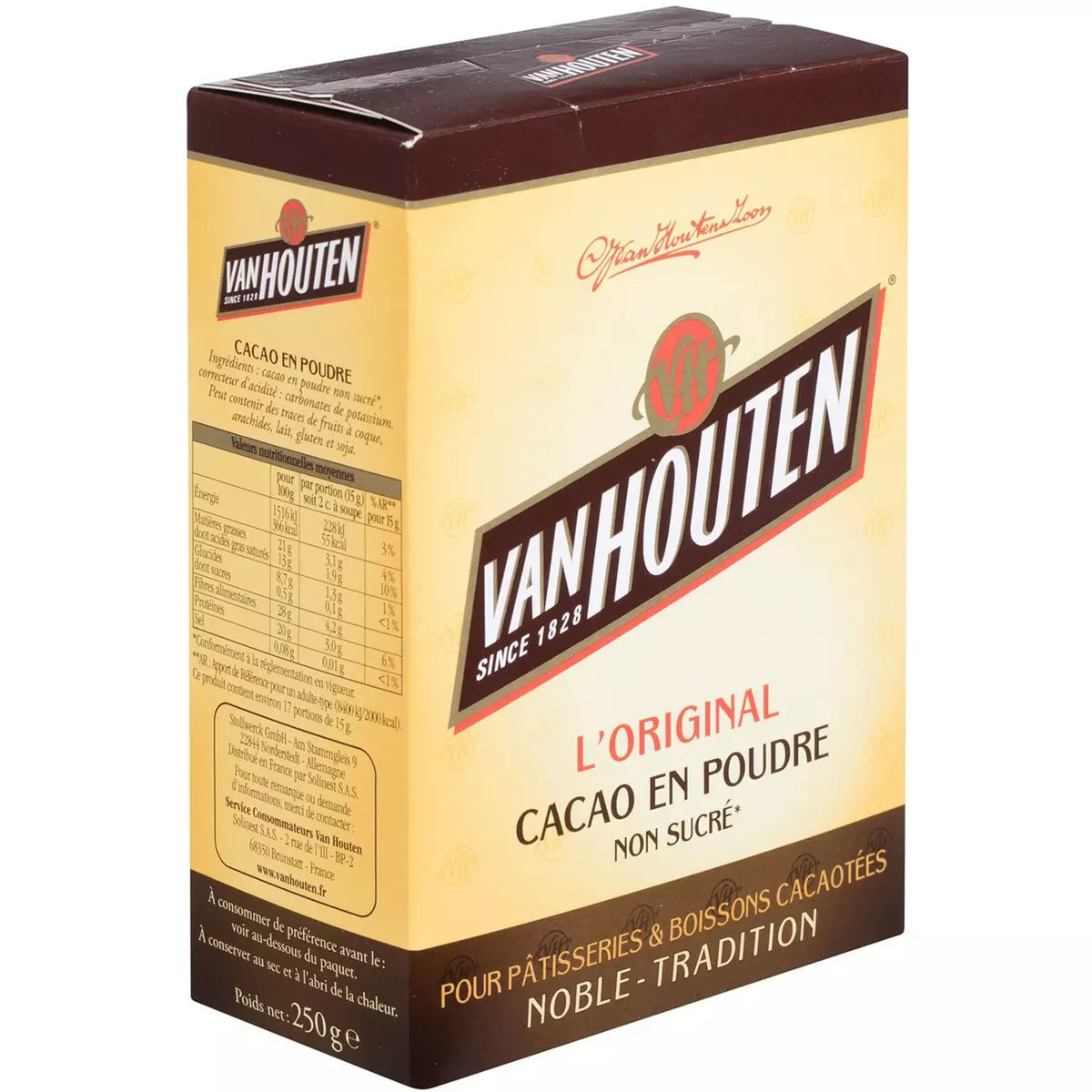 VAN HOUTEN L'original cacao en poudre non sucré 250g