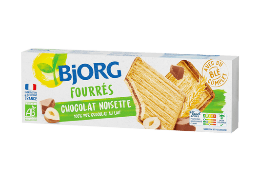 BJORG Fourré Chocolat Lait Noisette 225 g