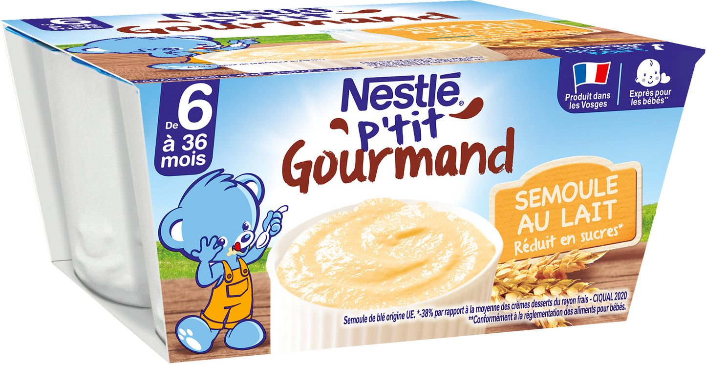 NESTLE P’tit Gourmand Semoule 4 x 100 g