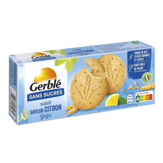 GERBLE Biscuit Citron Sans Sucres 132 g