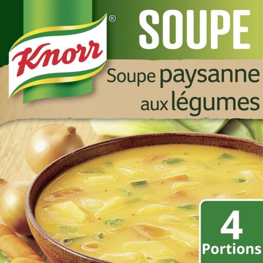 Soupe déshydratée paysanne légumes/lard KNORR le sachet de 97 g - épicerie les 3 gourmets Soupes et Croutons