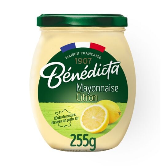 BENEDICTA MAYO CITRON 255G - épicerie les 3 gourmets condiments-et-sauces