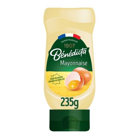 Mayonnaise nature BENEDICTA 235 g - épicerie les 3 gourmets CONDIMENTS & SAUCES