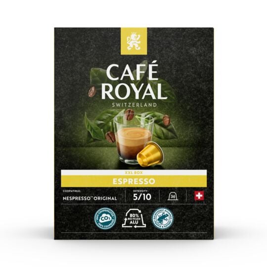 Café capsules Compatibles Nespresso Espresso CAFE ROYAL 36 CAPSULE 187G