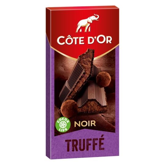 COTE D'OR Chocolat noir fourré Truffé  190G