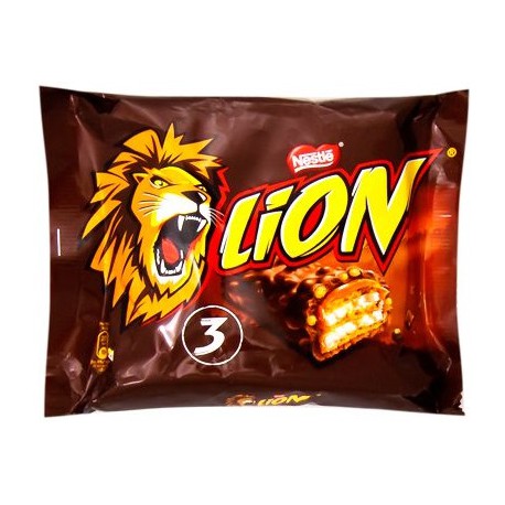 LION Barres chocolatées au caramel et céréales croustillantes 126G