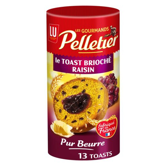 PELLETIER Toasts Briochés Aux Raisins 175 G.