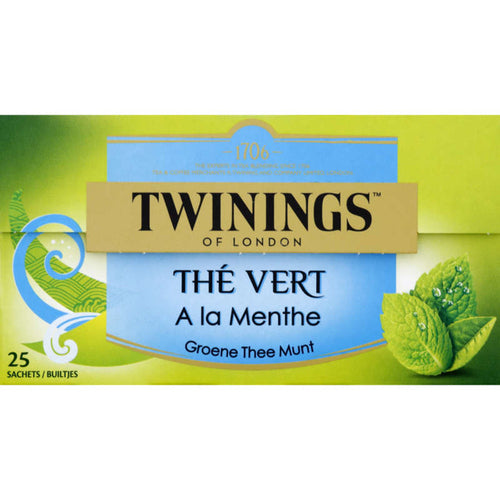 TWININGS OF LONDON THÉ VERT A LA MENTHE 37,5 G