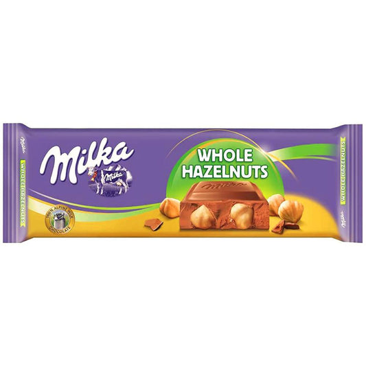 Milka Whole Hazelnut Chocolate Bar   270 g