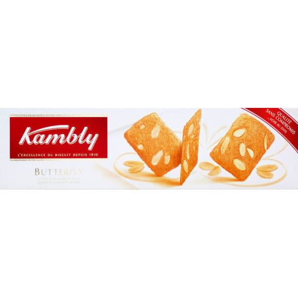 Papillon KAMBLY, biscuits au beurre extra-fins et aux amandes 100 G