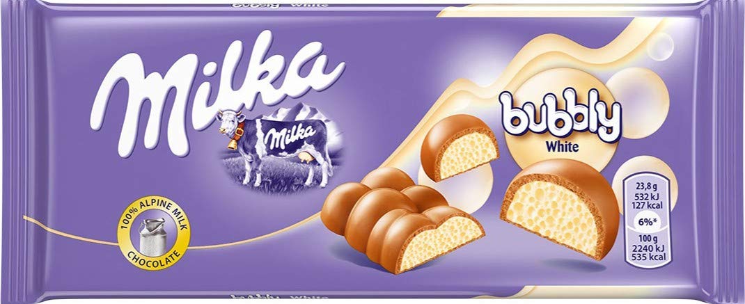 Milka Pétillant Blanc 95 g