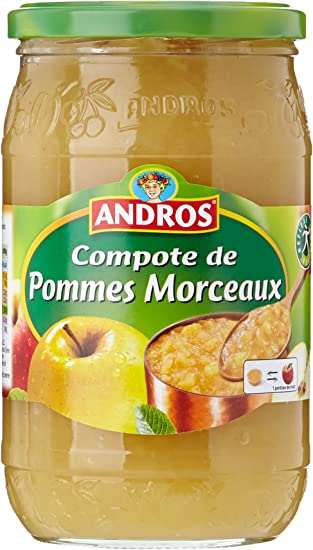 Compote de pomme Morceaux Andros - 740 g