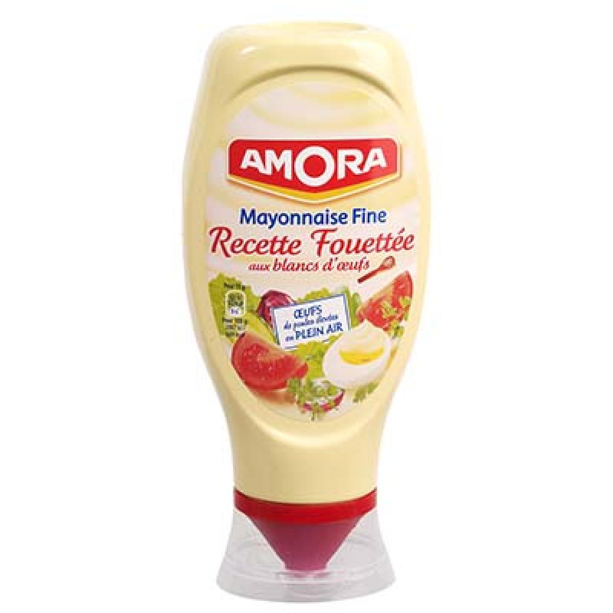 AMORA Mayonnaise fine recette fouettée aux blancs d'œufs 398g