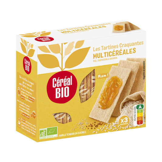 CÉRÉAL BIO Tartines craquantes multicéréales sans Riz,Sarrasin ,Quinoa 145g