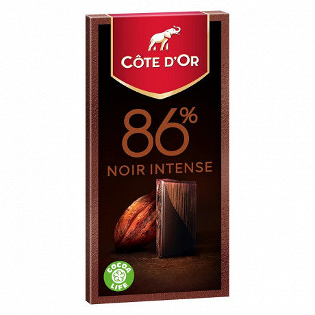 COTE D'OR Noir De Noir 86% 100g - épicerie les 3 gourmets Chocolat 