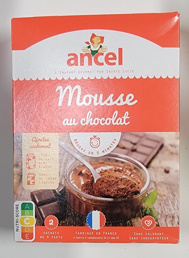 ANCEL MOUSSE AU CHOCOLAT 190 G