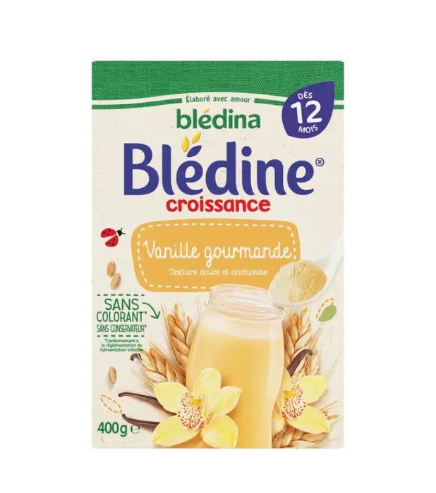 BLEDINA BLEDINE CROISSANCE VANILLE GOURMANDE 12 MOIS 400G - épicerie les 3 gourmets bébés