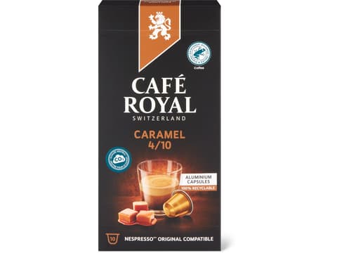 Café Royal · Capsules de café en aluminium · Caramel intensité 4/10
50g