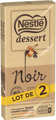 CHOCOLAT NESTLE DESSERT NOIRE  lot de 2x 250G