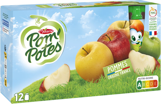 Compote de pomme nature POM'POTES MATERN 90g