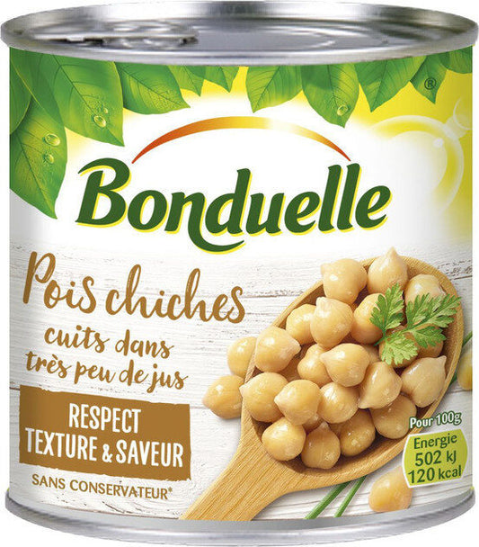 Pois chiches cuits dans très peu de jus BONDUELLE