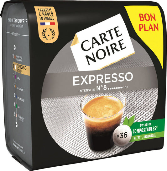 CARTE NOIRE EXPRESSO P36 DOSETTES INTENSITÉ 08